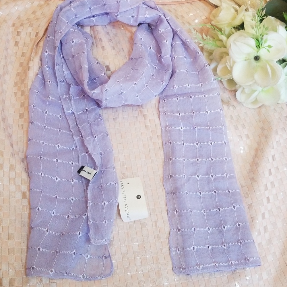 SAKS FIFTH AVENUE GORDANA EMBROIDERY SPRING SCAR